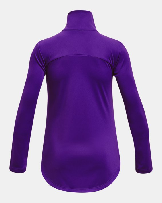 Girls' UA Velocity ½ Zip, Purple, pdpMainDesktop image number 1